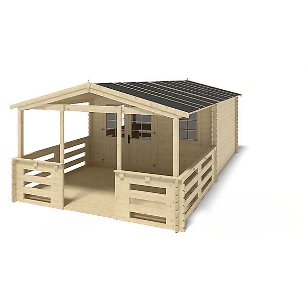 Altanka Gartenhaus   Gerätehaus    4x4 m mit Anbau 4x3.72 m   28 m²   DOM61 günstig online kaufen