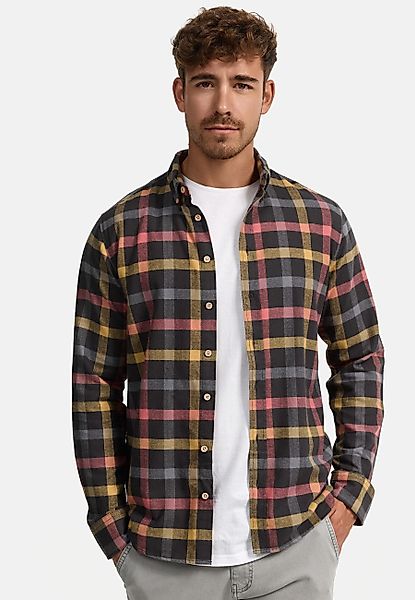 Indicode Langarmhemd Riverside Langarmhemd mit Button-Down-Kragen günstig online kaufen