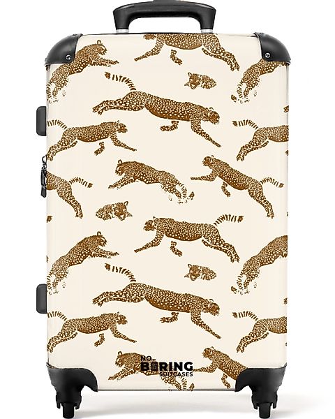 NoBoringSuitcases.com© Hartschalen-Trolley Beige mit Panther 67 günstig online kaufen