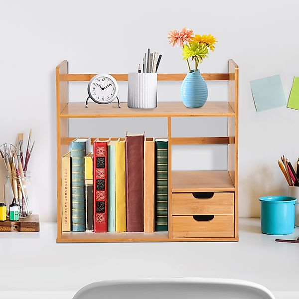 HOMCOM® Tisch Bambus Bücherregal Student Lagerregal   Aosom günstig online kaufen