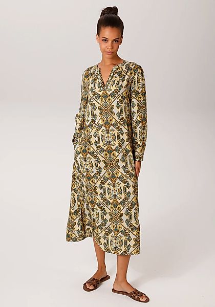 Aniston CASUAL Blusenkleid Eingrifftaschen mit extravagantem, grafischen Dr günstig online kaufen