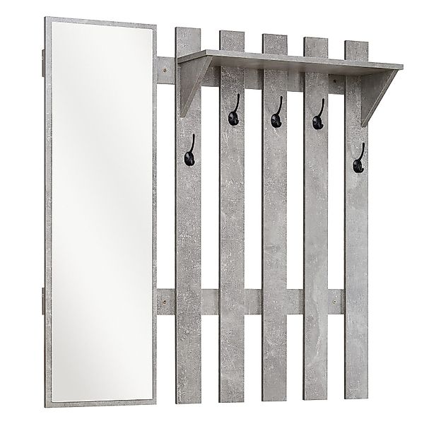 Mondeer Garderobenpaneel Garderobe mit Spiegel, Wandhalter günstig online kaufen