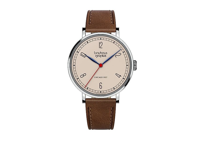 Walter Gropius Quarzuhr Made in Germany, Saphirglas, New Bauhaus Chicago 19 günstig online kaufen