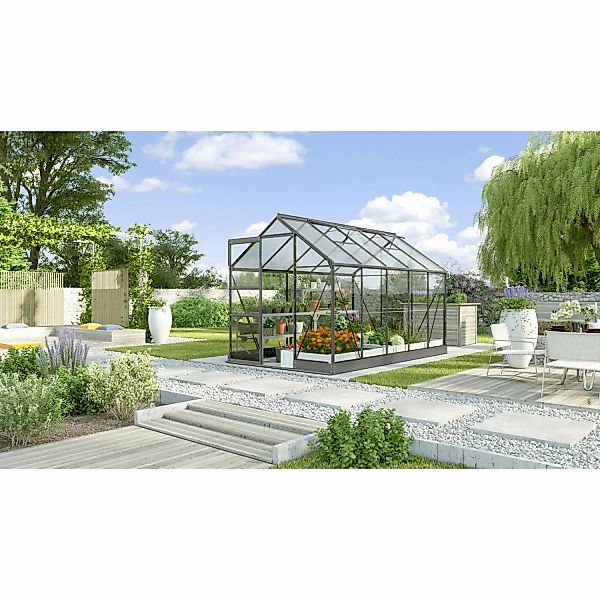 Vitavia Gewächshaus Kapitol 6200 Schwarz 6,2 m² inkl. Fundament günstig online kaufen