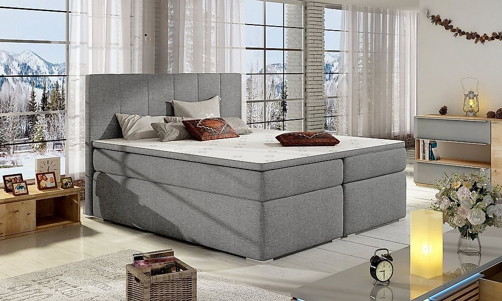 Best for Home Boxspringbett Bolero mit Bettkasten Bonellfederkern inkl. 4 c günstig online kaufen
