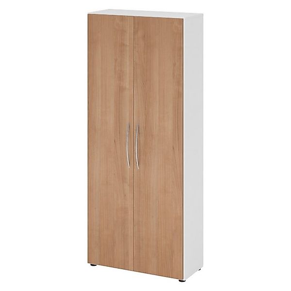 bümö Aktenschrank basic Aktenschrank Dekor: Weiß/Nussbaum günstig online kaufen