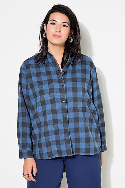 Studio Untold Longbluse Karohemd oversized Hemdkragen günstig online kaufen