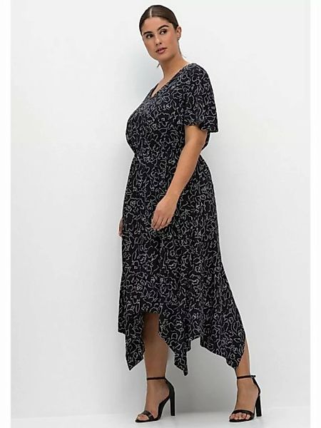 Sheego Sommerkleid "Große Größen", mit zipfeligem, weit schwingem Rockteil günstig online kaufen