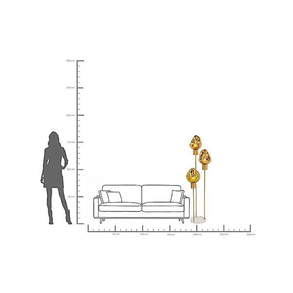 KARE Stehleuchte Supernova, amber, Glas, 160 cm, E27 günstig online kaufen