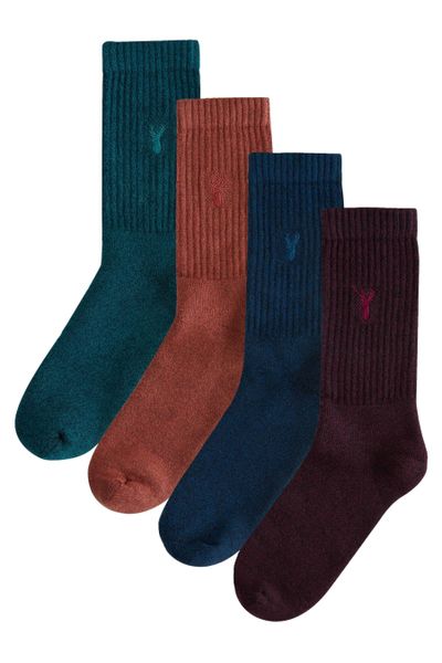 Next Basicsocken Dicke Socken mit Hirsch-Stickerei, günstig online kaufen