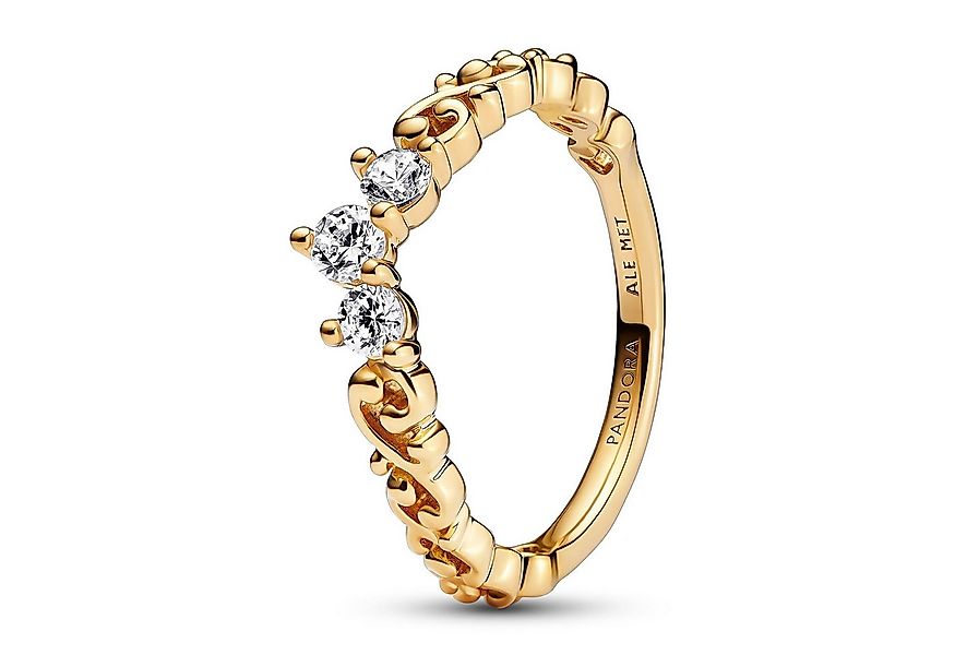 Pandora Fingerring DamenEdle Tiara mit Wirbel Goldfarben günstig online kaufen