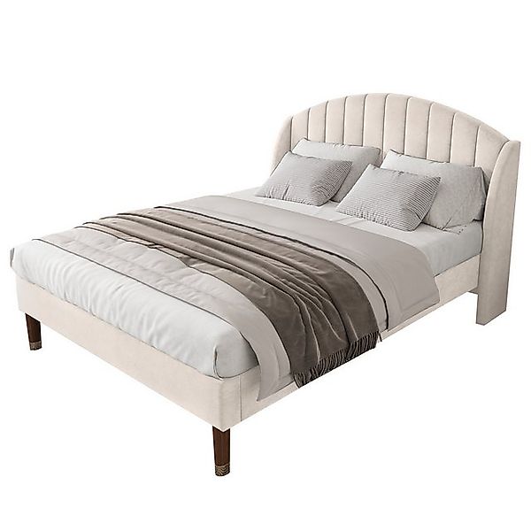 STILVORA Polsterbett 140×200 Bettgestell Jugendbett mit Lattenrost und Kopf günstig online kaufen