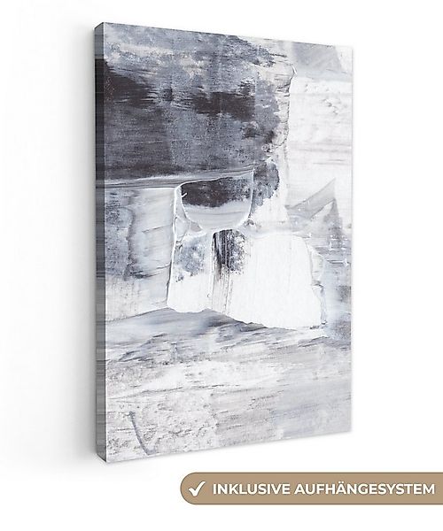 OneMillionCanvasses® Leinwandbild Kunst - Farbe - Weiß - Schwarz - Grau, Fo günstig online kaufen