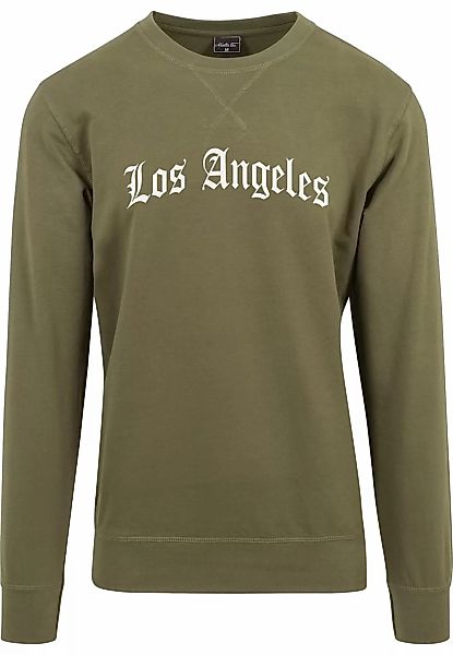 MisterTee Rundhalspullover "MisterTee Herren Los Angeles Wording Crewneck", günstig online kaufen
