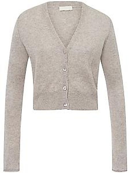 Strickjacke V-Ausschnitt Peter Hahn beige günstig online kaufen