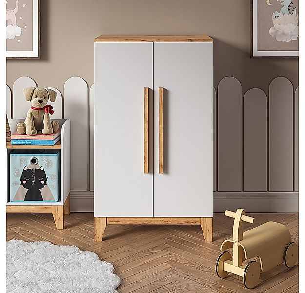 VitaliSpa® Kleiderschrank Malia, Weiß/Artisan, 70 x 120 cm (1-St) günstig online kaufen