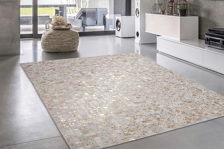 calo-deluxe Fellteppich »Audra 100«, rechteckig, 8 mm Höhe, echtes Rinderfe günstig online kaufen