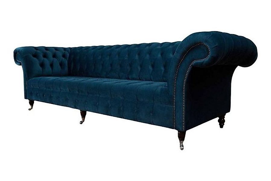 Xlmoebel 3-Sitzer Designer Sofa 3-Sitzer Chesterfield Polsterung Textil-Dre günstig online kaufen