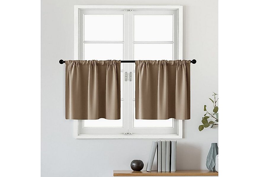 BYSURE Scheibengardine (2 St), Stangendurchzug, verdunkelnd, kurz Scheibeng günstig online kaufen