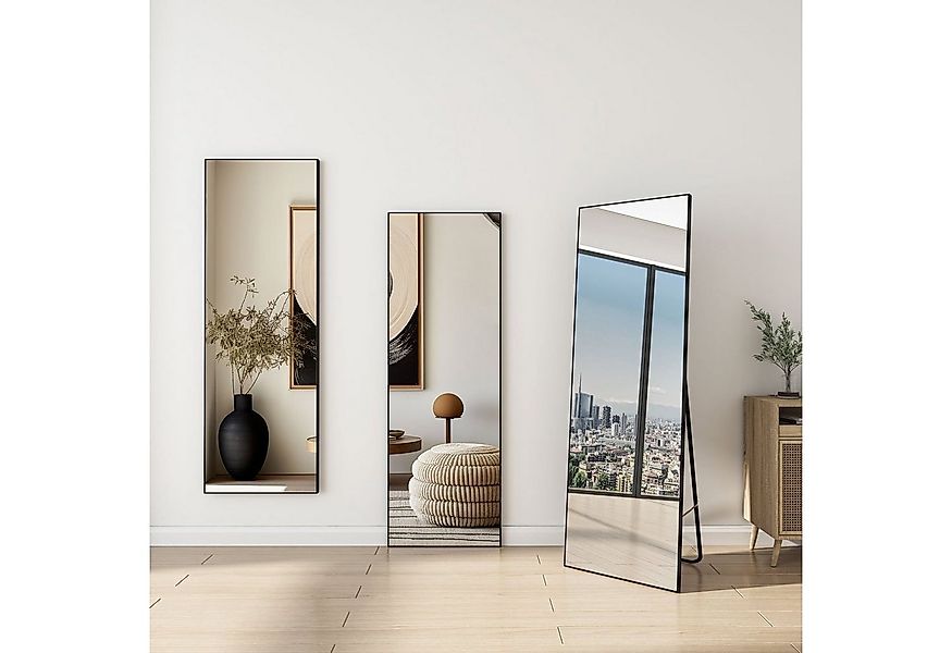 duschspa Ganzkörperspiegel Standspiegel Wandspiegel Schwarz Hängespiegel Sp günstig online kaufen