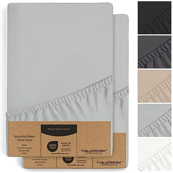 Hausfelder Spannbettlaken 2er Set Spannbettlaken Boxspring günstig online kaufen