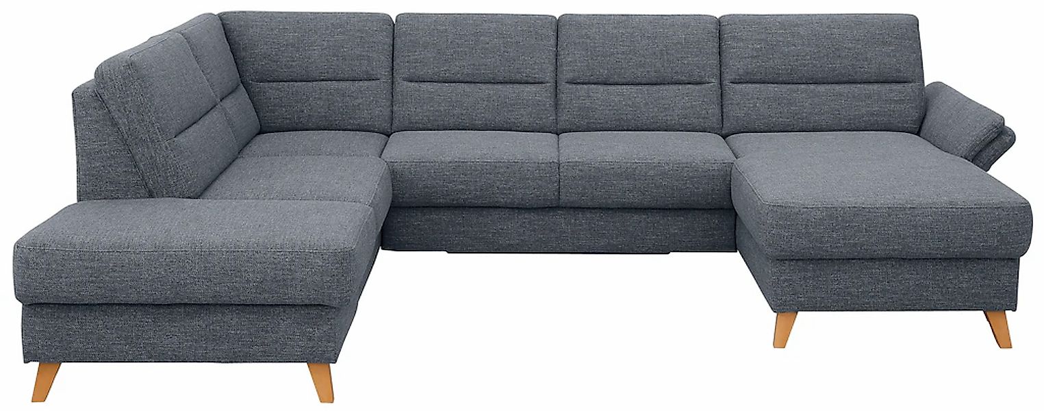 Home affaire Wohnlandschaft "Westerland U-Form" Federkern, wahlweise Bettfu günstig online kaufen