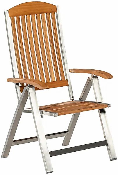 MERXX Gartenstuhl »Keros« () 1 Stk.Edelstahl/Akazie, verstellbar günstig online kaufen