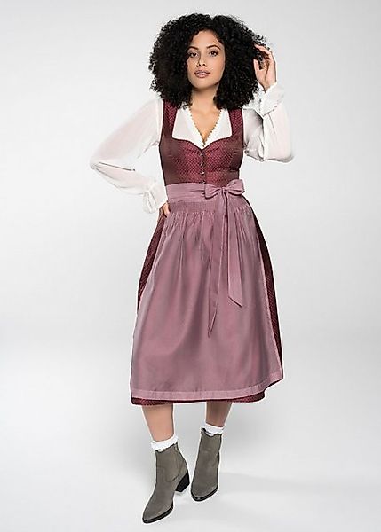 Spieth & Wensky Dirndl Dirndl "Flamingo" (1-tlg) Schimmernde Knöpfe günstig online kaufen