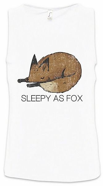 Urban Backwoods Tanktop Sleepy As Fox Ärmelloses T-Shirt Schlafen Schlaf Ch günstig online kaufen