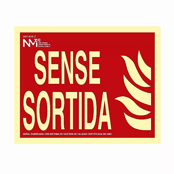 Schild Normaluz Sense Sortida Pvc (30 X 15 Cm) günstig online kaufen