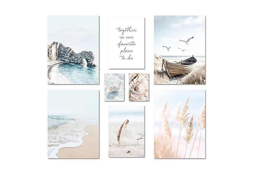 ARTFAVES Bilder-Collage Poster Set - North Sea Magic - Deko Wandbilder nord günstig online kaufen