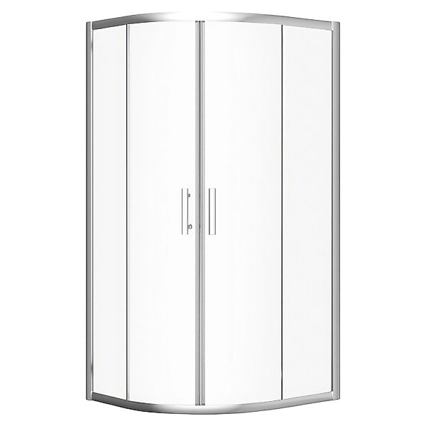 Bad Land Duschkabine Viertelkreis HELA Chrom 90x90 190 cm Transparent Glas günstig online kaufen