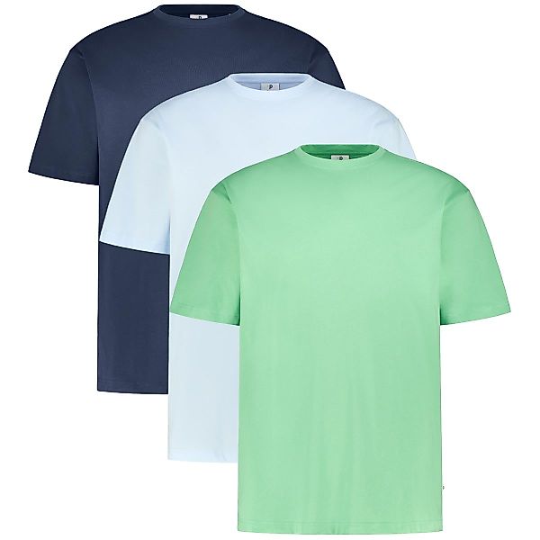 Pfundskerl 3er-Pack Basic-T-Shirt, Rundhals Farbe dunkelblau/hellblau/mint günstig online kaufen