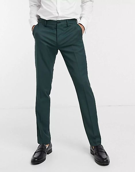 Jack & Jones Premium – Schmal geschnittene Anzughose in Grün günstig online kaufen