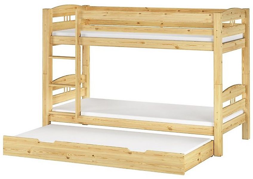 ERST-HOLZ Etagenbett Kinderetagenbett 90 x 200 Kiefer Massiv Stockbett Hoch günstig online kaufen