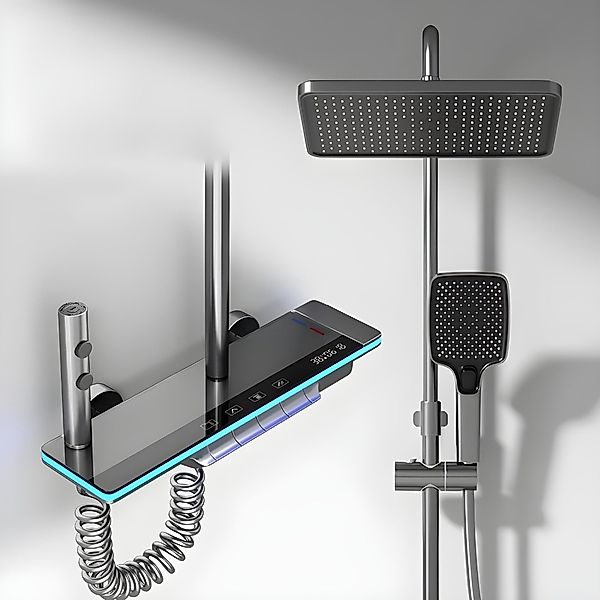 LuxaSteel Duscharmatur Duschsystem Regendusche mit Thermostat (Komplettset) günstig online kaufen