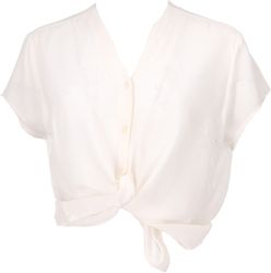 Guru-Shop Longbluse Luftiges Basic Blusentop, kurzarm günstig online kaufen