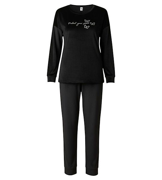 fashionshowcase Schlafanzug Damen Hausanzug aus Samt - Pyjama Set für Herbs günstig online kaufen