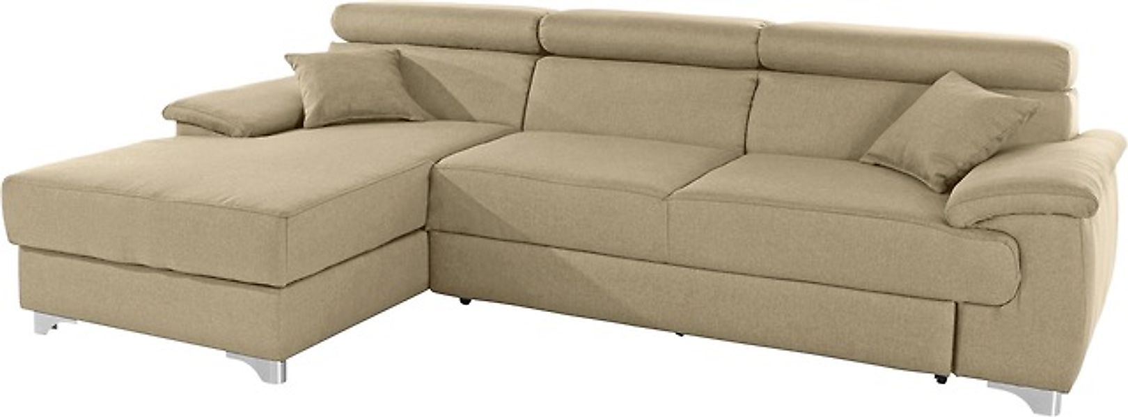 DOMO collection Ecksofa »Mira, inklusive Kopfteilverstellung für mehr Wohlf günstig online kaufen
