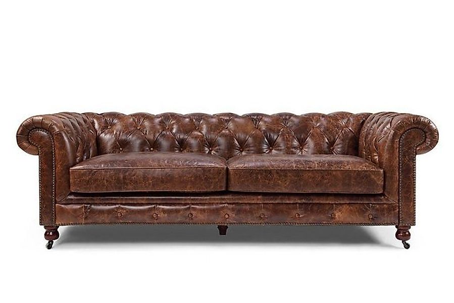 JVmoebel Chesterfield-Sofa Sofa Antik Chesterfield Stil Leder Couch Polster günstig online kaufen