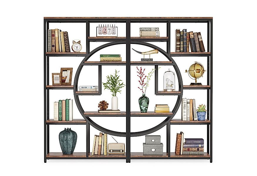 Tribesigns Bücherregal Raumteiler, Standregal mit 9 Ebenen, 175 x 95 x 30 c günstig online kaufen