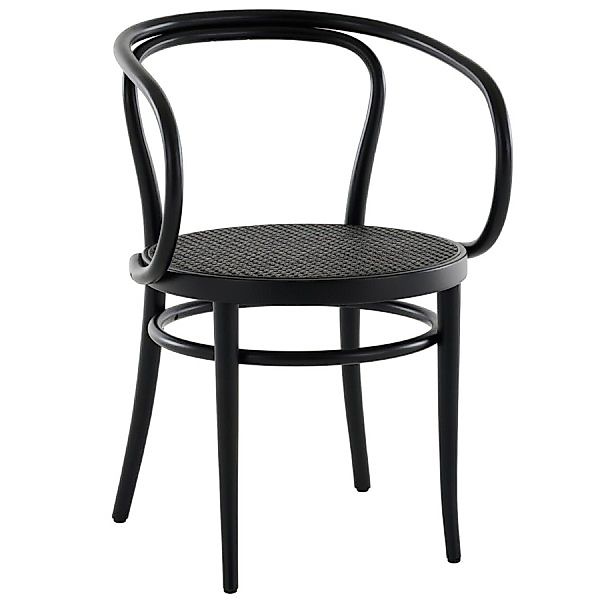 THONET 209 Bugholzarmlehnenstuhl Dark Melange | Rohrgeflecht-Sitz | Buche s günstig online kaufen