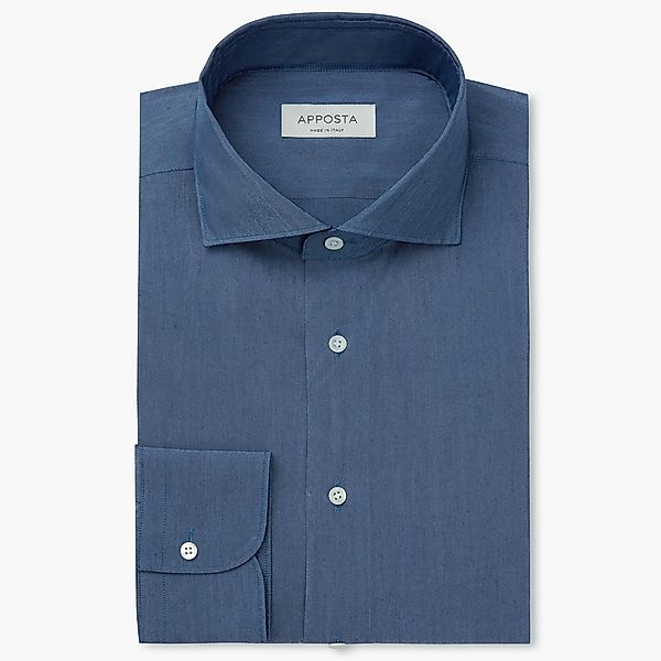 Hemd  einfarbig  hellblau baumwolle denim, kragenform  niedriger spreizkrag günstig online kaufen