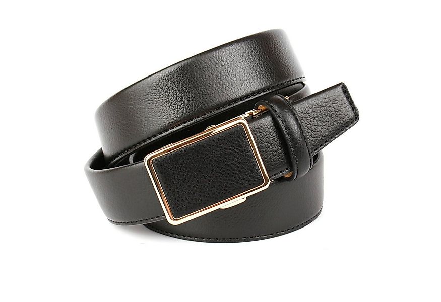 Anthoni Crown Ledergürtel Klassischer Gürtel mit goldfarbener Schließe günstig online kaufen
