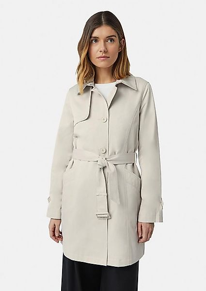 Comma Langmantel Eleganter Baumwoll-Trenchcoat im Slim Fit Teilungsnähte günstig online kaufen