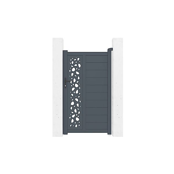 Casanoov Gartentür Aus Aluminium 1M Sunny H 180Cm Grau günstig online kaufen