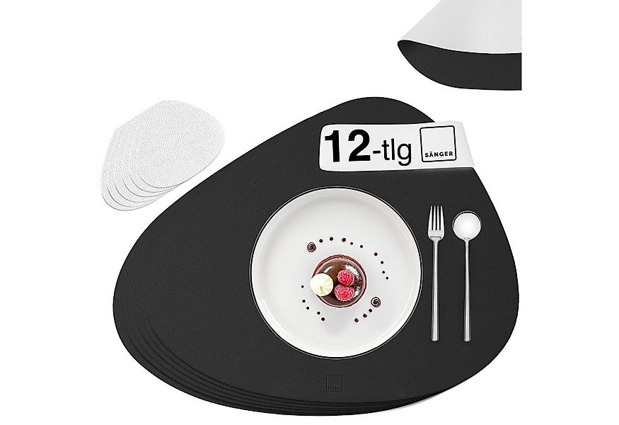 SÄNGER Platzset aus Kunstleder, (Set, 12-St., aus Platzdeckchen und Unterse günstig online kaufen