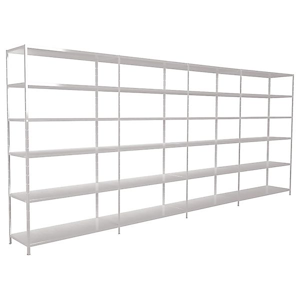 Schulte Steck-Grund-/Anbauregale 230 cm x 380 cm x 50 cm Weiß günstig online kaufen