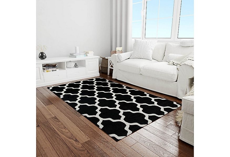 Jungengel Teppich Schwarzer Teppich mit orientalischem Muster – Modern & El günstig online kaufen