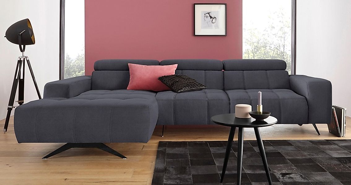 DOMO collection Ecksofa "Trento L-Form, mit Kufenfuß oder Einzelfuß" wahlwe günstig online kaufen